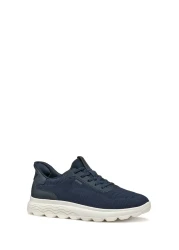 Geox حذاء رياضي رجالي باللون الأزرق الداكن U Spherica Plus A - Knit.Te + Sy برباط U55MPA06KEKC4002