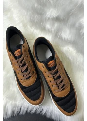 İmerShoes حذاء رياضي رجالي كاجوال أسود اللون برباط مريح شبكي يسمح بمرور الهواء للمشي 014