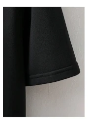 qubo sportswear & company Qubo Unisex Oversize Printed Cotton Crew Neck Short Sleeve Black T-Shirt