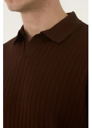 axxa تي شيرت رجالي بياقة بولو منقوشة