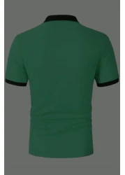 SELF CONTROL Spear Cavalry Embroidered Polo Collar T-shirt