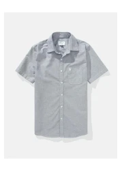 American Eagle قميص Ae Slim Fit بأكمام قصيرة وأزرار