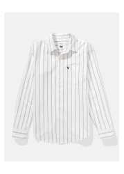 American Eagle Ae Everyday Striped Oxford Button-up Shirt