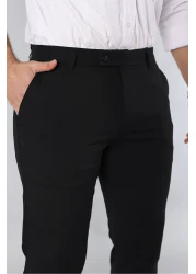 MY VİNTAGE بنطال رجالي من القماش ذو قصة إيطالية بقصة ضيقة