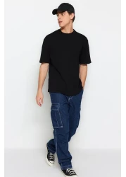  Collection Black Relaxed Fit 100% Cotton T-Shirt - TMNSS22TS0274