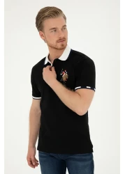 U.S. Polo Assn. تي شيرت أسود رجالي أساسي -50279559-VR046