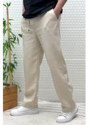 WAFRA بنطال بيكيه فضفاض بقصة مريحة للرجال