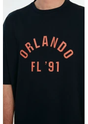  Collection Navy Blue Oversize CiTy PrinTed T-Shirt - 100% Pack TMNSS22TS0304