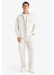 Defacto Gabardine Trousers Straight Fit Pocket Straight Leg B4089Ax24Sp