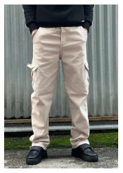 wamoss بنطال كارجو فضفاض للرجال من Pipe Leg Kkb