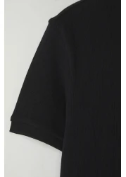  Collection Crew Neck Black Cotton T-Shirt - Tmnss25Ts00062