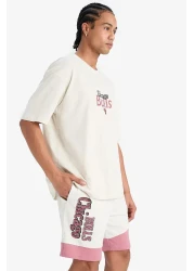 Defacto Defactofit Nba Chicago Bulls Oversize Crew Neck T-Shirt E2185Ax25Sm