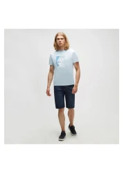 Timberland Tree Logo Graphic Regular Men's Blue Round Neck T-shirt