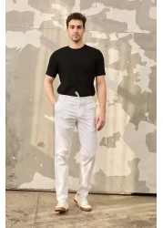 RAVANELLI بنطال تشينو بقصة مريحة للرجال