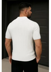 Delpino تي شيرت قطني للرجال بياقة بولو