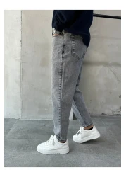 DİFRANSEL بنطال رجالي مريح باللون الرمادي