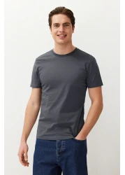  Collection 5-Pack Anthracite-Navy-Black - 100% Tough Fabric, Slim/Slim Fit T-Shirts Tmnaw20Ts0243