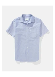 American Eagle قميص Ae Slim Fit بأكمام قصيرة وأزرار