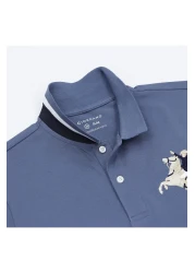 Giordano قميص بولو نابليون رجالي من القطن بأكمام قصيرة وقصة ضيقة