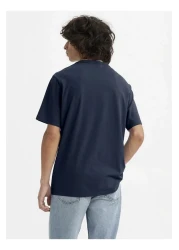Levi's Navy Blue Men's T-shirt - 100% Cotton, Crew Neck, Regular Fit