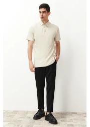  Collection Italian Cut Black Pleated Trousers - Double Leg Tmnss24Pl00022