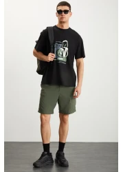 GRIMELANGE RAMADANP007 Men's 100% Cotton Crew Neck Printed Black T-Shirt