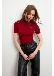 Bipantolon Women's Cream White Black Claret Red 4 Pack Short Sleeve Blouse