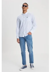 Lee قميص أبيض بقصة عادية 100% قطن