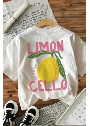MYADA Special Design Lemon Cello Back Printed Trend T-Shirt 23618