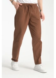 Klothy بنطال Kety رجالي مريح ذو مظهر كتان