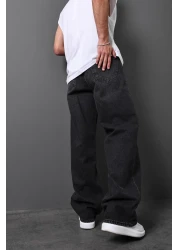 Slatra بنطال فضفاض من القطن أنثراسايت للرجال