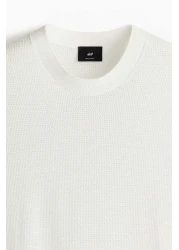 H&M Regular Fit Hole-knit T-shirt