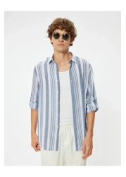 Koton Classic Collar Buttoned Cotton Long Sleeve Shirt