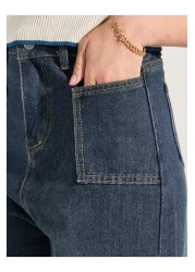 Take Two By Styli Double Patch Pocket Detail Mom Jeans