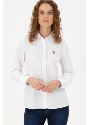 U.S. Polo Assn. Women's White Long Sleeve Basic Shirt 50295704 -Vr013