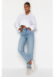  Collection Light Blue High Waist Mom Jeans TWOAW24JE00076