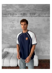 SENTİNEL WEAR Barça Embroidered Premium Casual T-Shirt