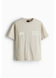 H&M تي شيرت فضفاض مطبوع