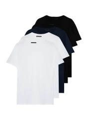  Collection Black-White-Navy Slim/Narrow Cut 5-Pack 100%Too T-Shirt Tmnaw20Ts0243