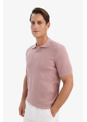 Defacto تي شيرت تريكو بأكمام قصيرة وياقة بولو من القطن بنسبة 100% E5866ax25sp