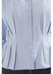  Collection Light Blue Fitted/Waist Sitting Woven Shirt Twoaw24Go00186