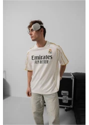 SENTİNEL WEAR Madrid Gold Embroidered Premium Oversize T-Shirt