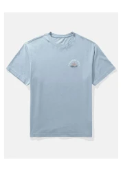 American Eagle تي شيرت جرافيكي مطرز بشعار AE