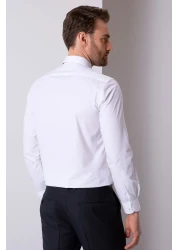 Pierre Cardin قميص أبيض بقصة ضيقة