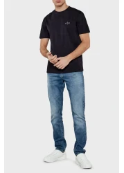 Armani Exchange تي شيرت رجالي برقبة دائرية من Armani Exchage - 100% قطن، مقاس عادي XM 000327 AF10364 UB101