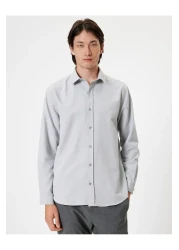Koton Oxford Cotton Blend Long Sleeve Shirt