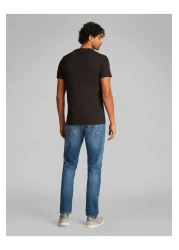 Calvin Klein Calvin Klein Men Black Disrupted Outline Mo Short Sleeve T-Shirt