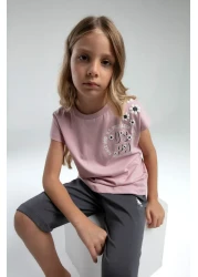 U.S. Polo Assn. طقم كابري وردي للفتيات من U.S. Polo Assn.