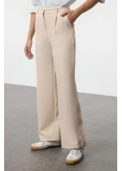  Collection بنطال قماش مطوي عالي الخصر بأرجل واسعة - TWOAW21PL0076