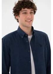 U.S. Polo Assn. Men's Navy Blue Long Sleeve Basic Shirt 50296757 -Vr033